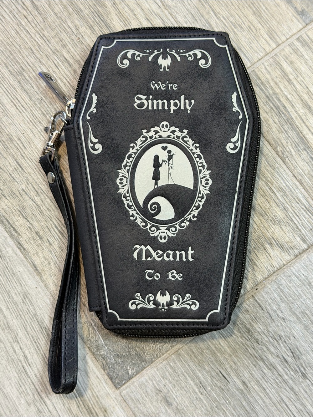 Nightmare Before Christmas Meant To Be Coffin Shaped Clutch Wallet